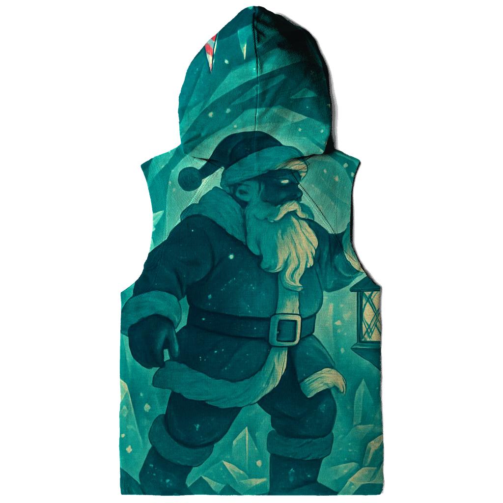 Santa In Crystal Cave Of Peppermint Ice lightweight hoodies