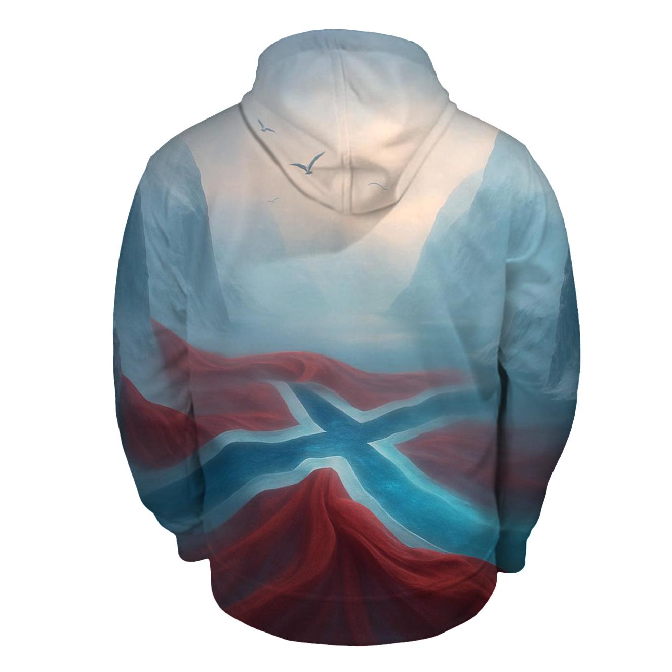 Aurora Fjords Norway premium hoodies