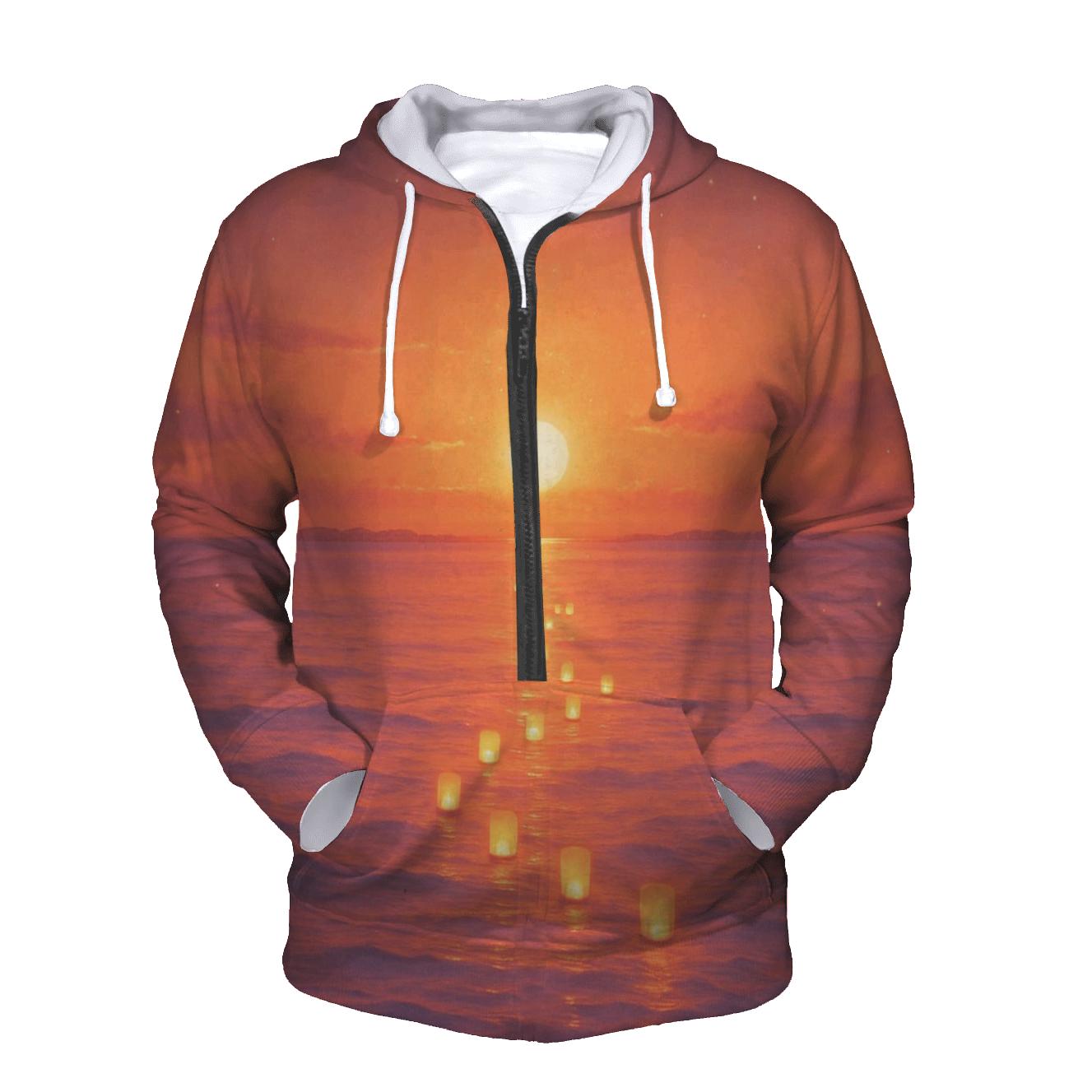 Lantern Reef Sundown graphic hoodies