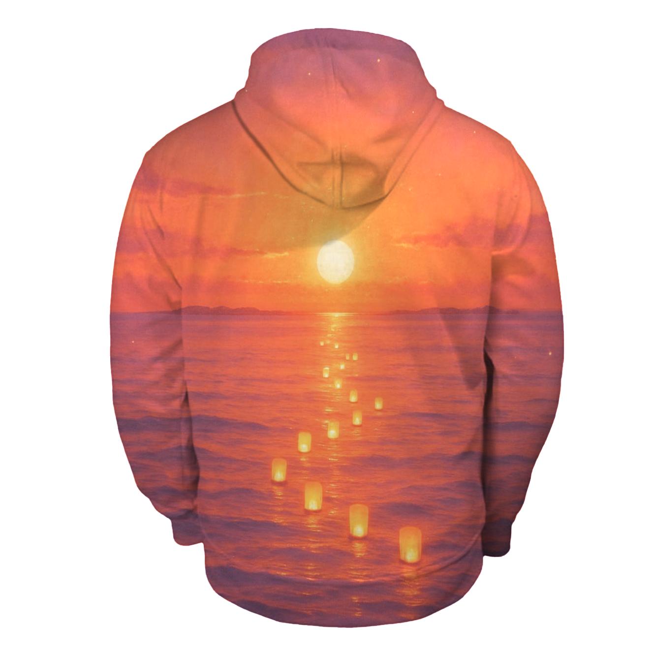 Lantern Reef Sundown graphic hoodies