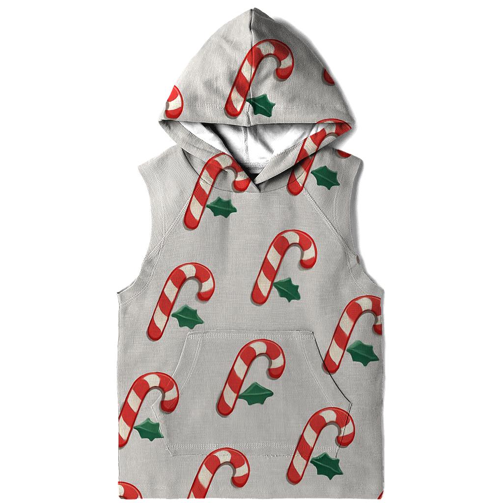 Candy Cane Polka Dot On Light Gray Background designer hoodies