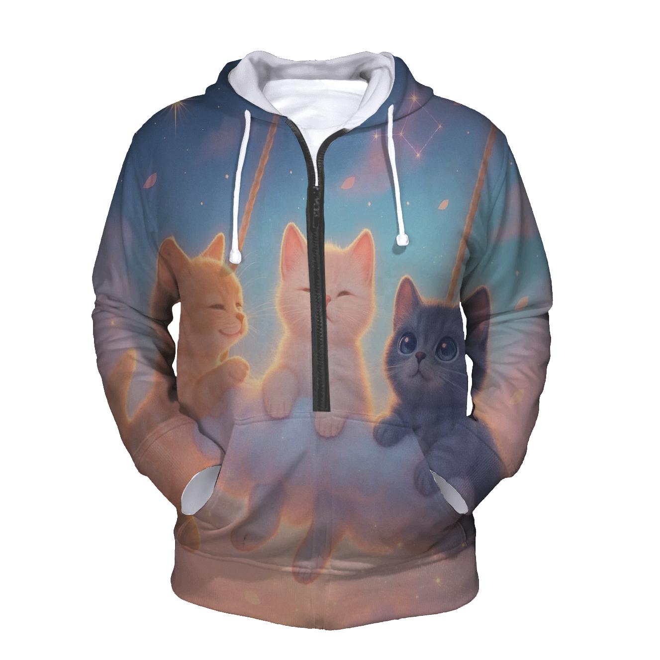 Cloud Swing Starwatch Kittens lightweight hoodies