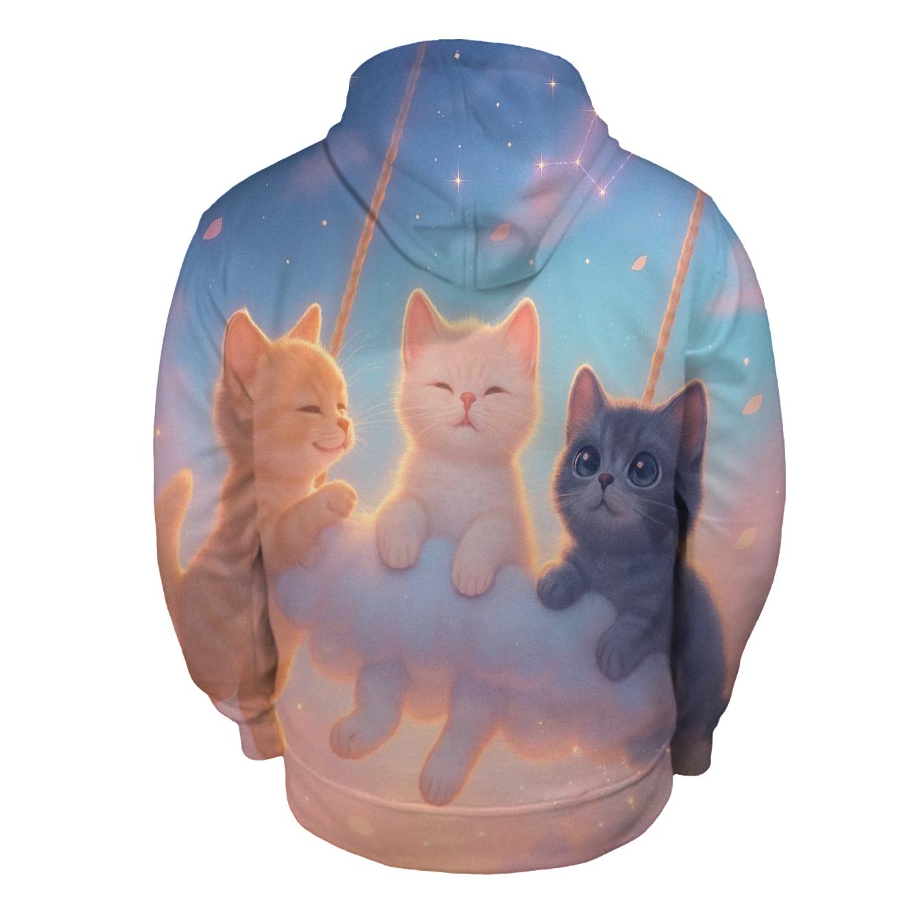 Cloud Swing Starwatch Kittens lightweight hoodies