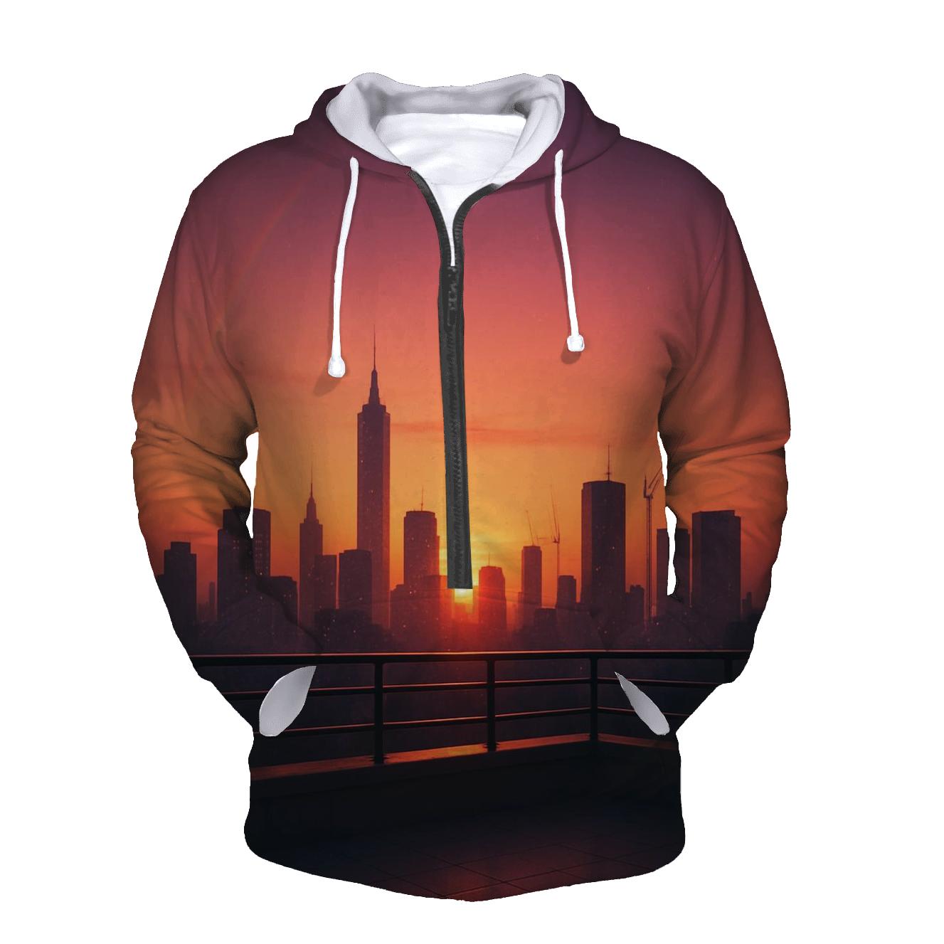 Skyline Afterglow Terrace zip-up hoodies