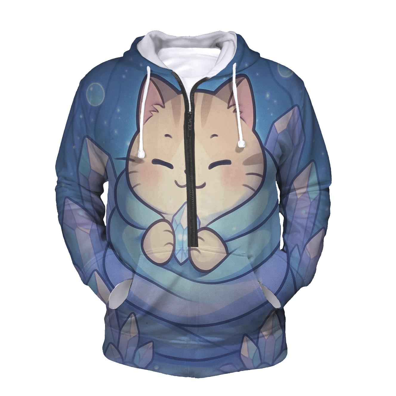 Crystal Cave Cozy Blanket Cat pullover hoodies