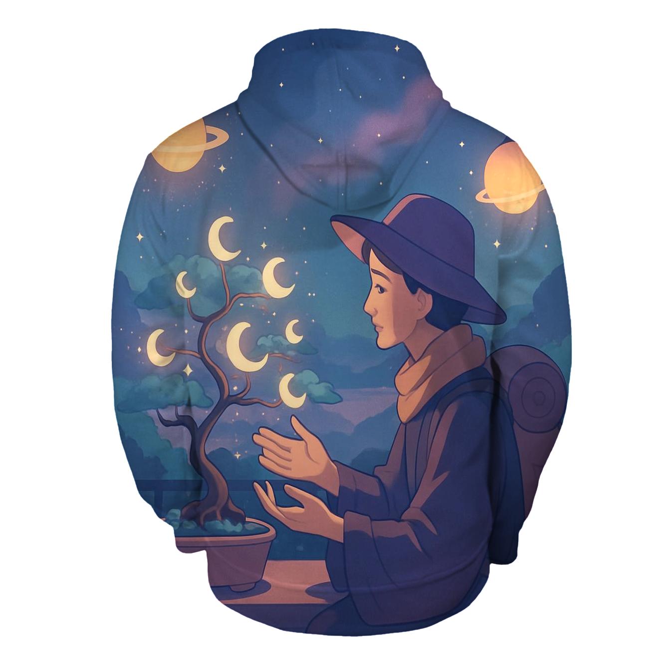 Garden Of Orbiting Lantern Moons lightweight hoodies