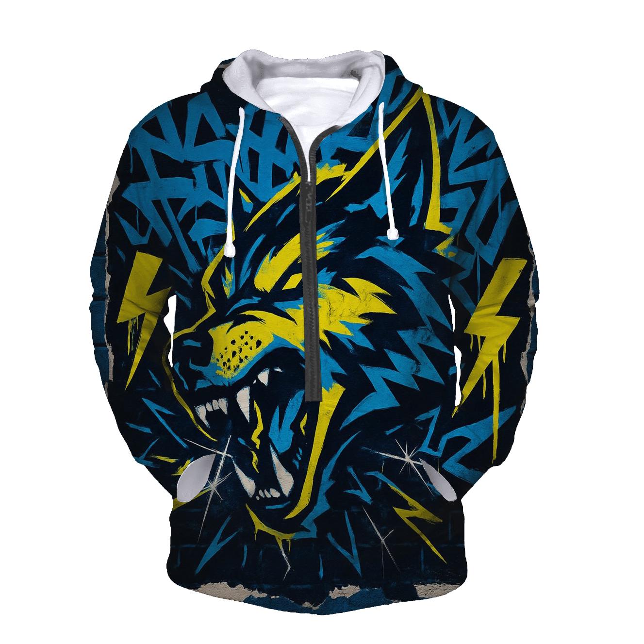 Graffiti Alley Thunder Wolf hoodie designs