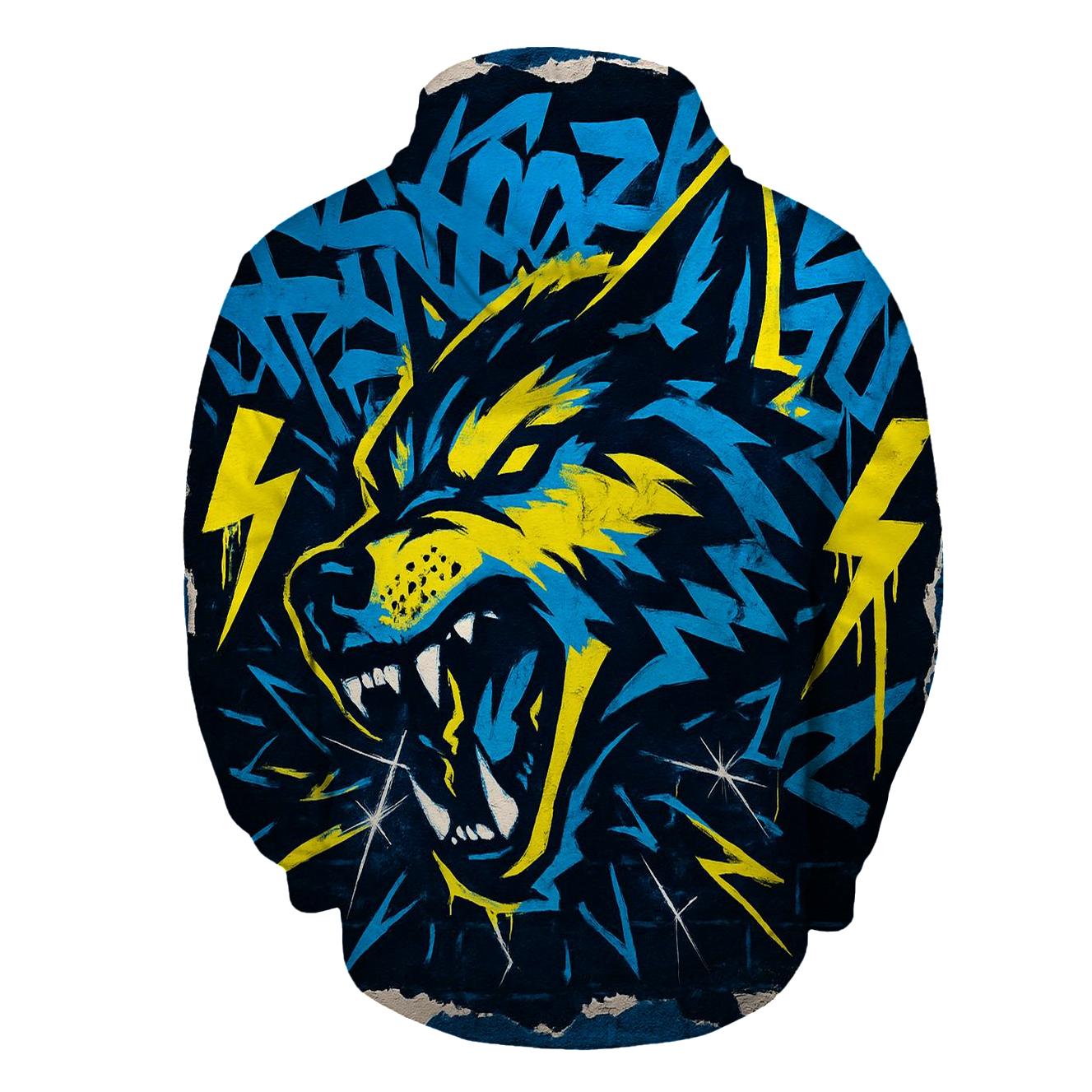 Graffiti Alley Thunder Wolf hoodie designs
