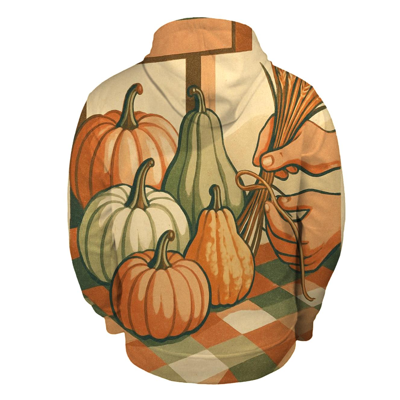 Market Day Pumpkin Quilt Still Life graphic hoodies