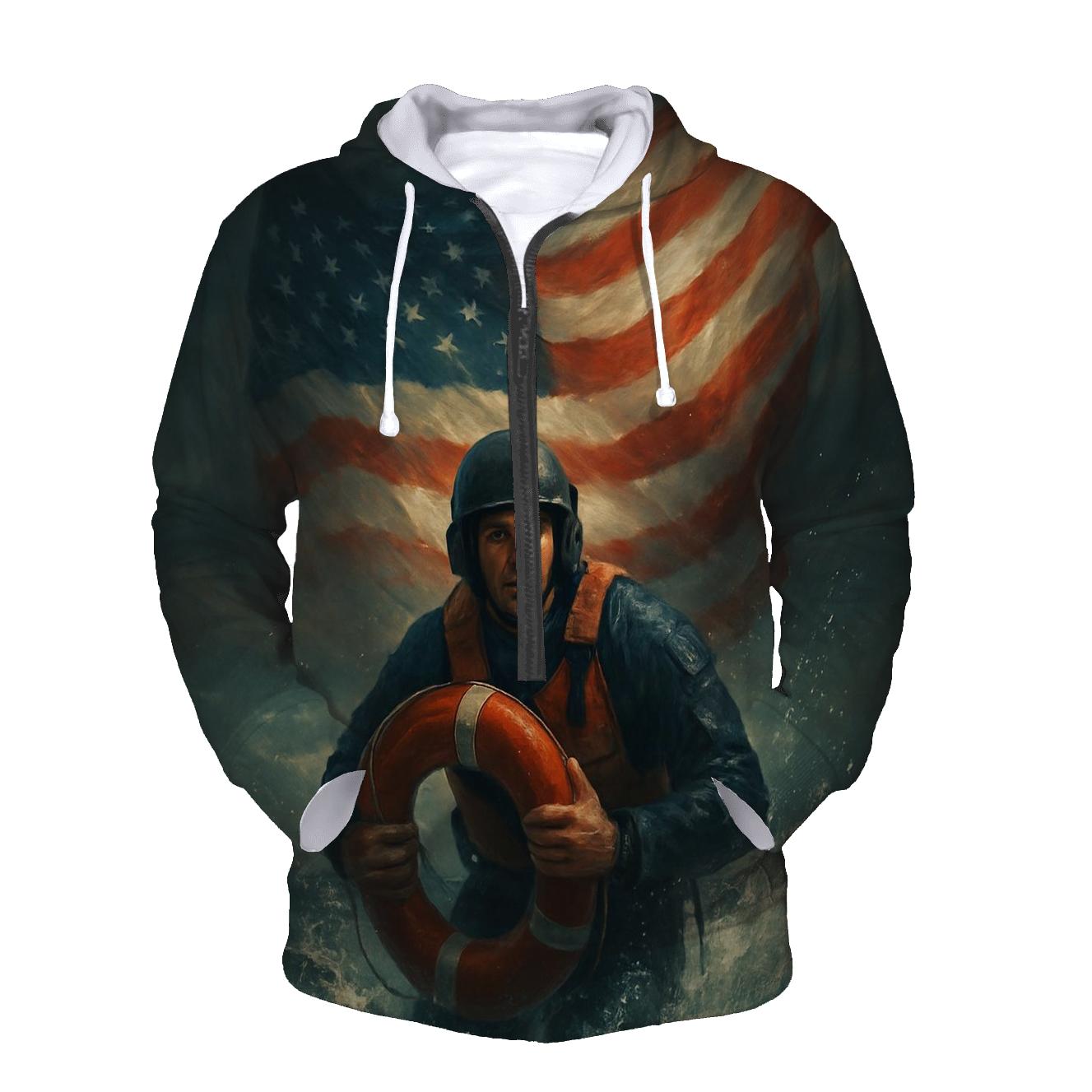 Coast Guard Dawn Rescue Banner heavyweight hoodies