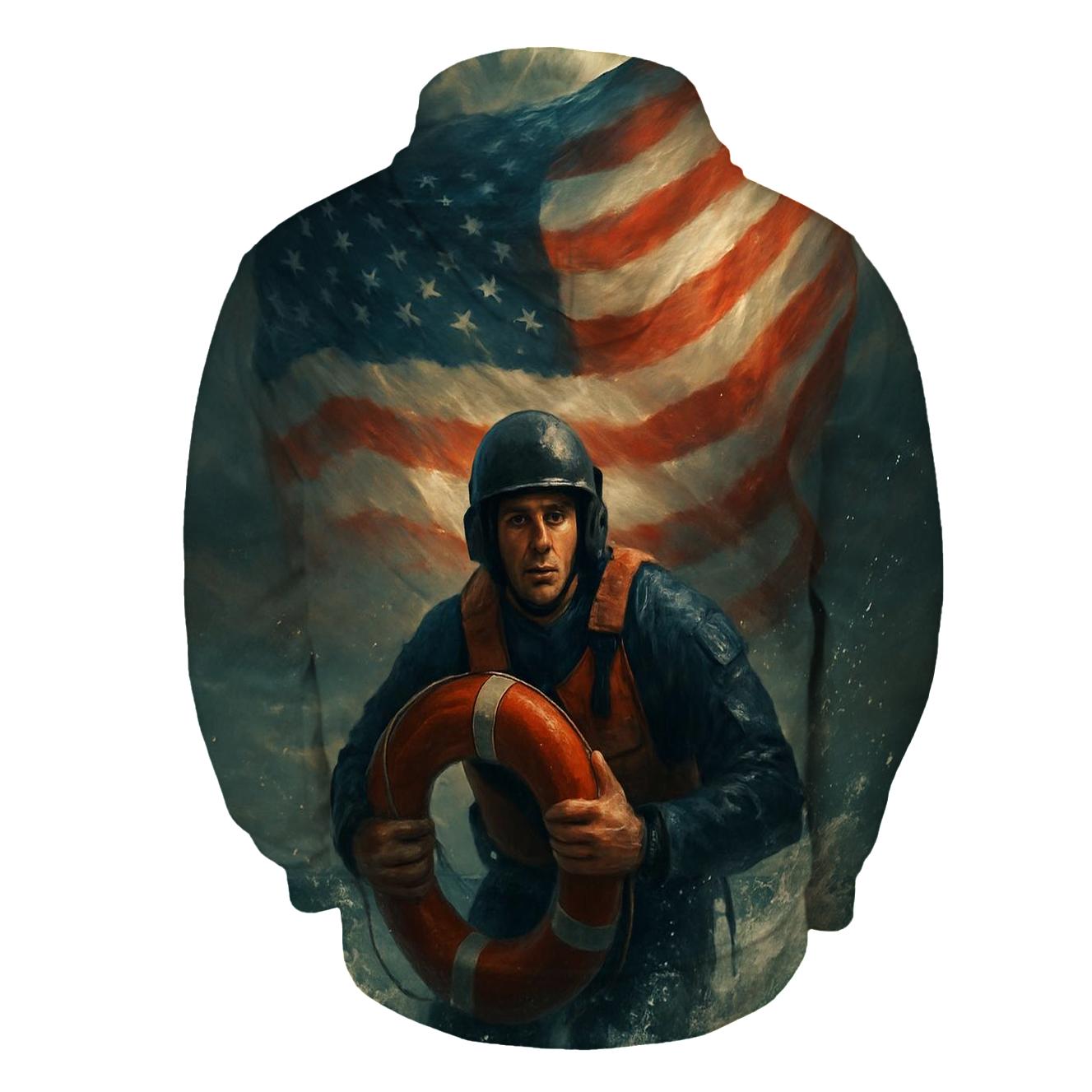 Coast Guard Dawn Rescue Banner heavyweight hoodies