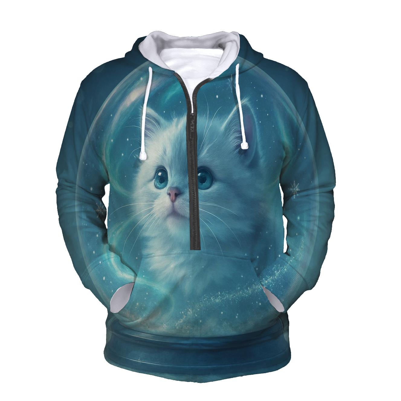 Aurora Snowglobe Kitten Dream graphic hoodies