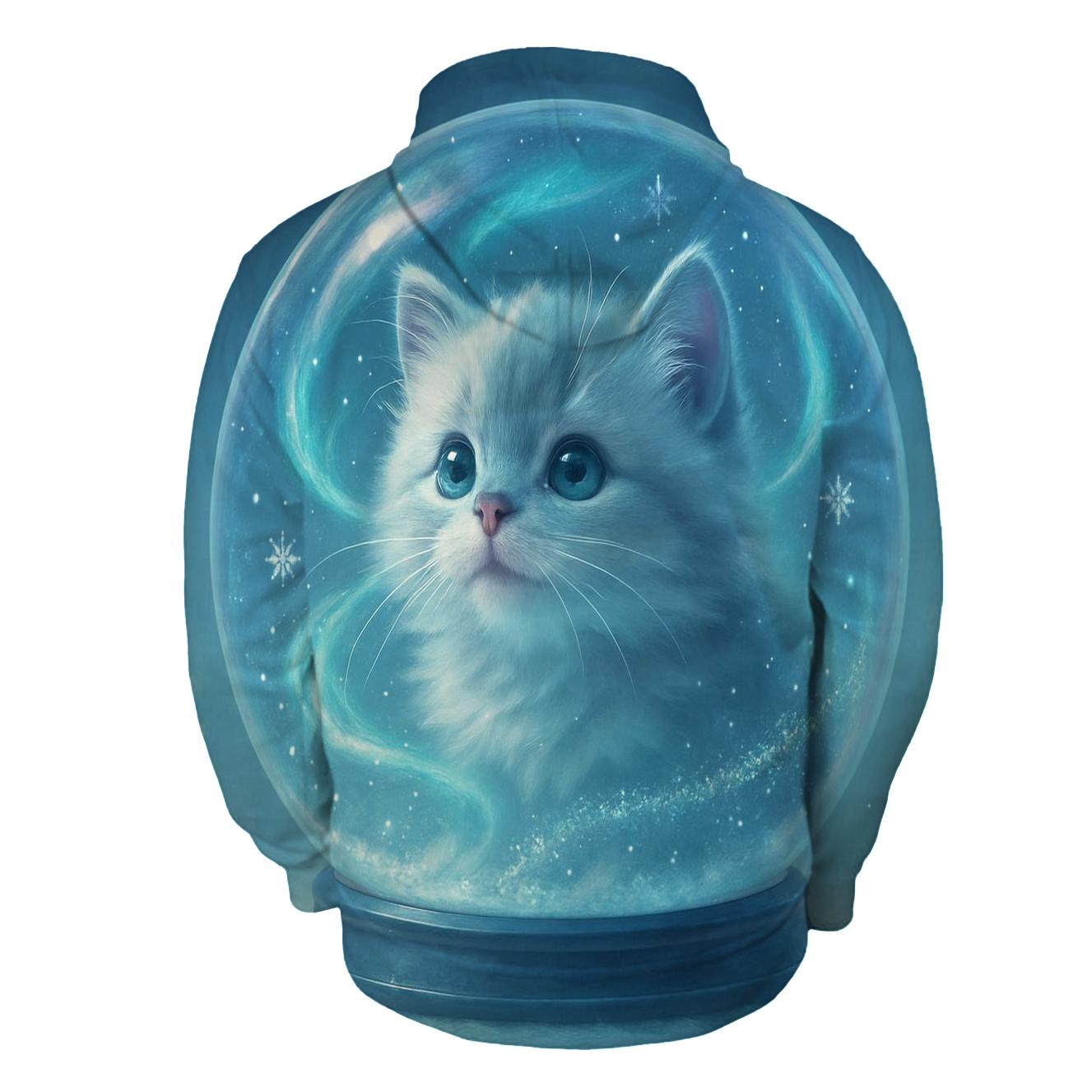 Aurora Snowglobe Kitten Dream graphic hoodies