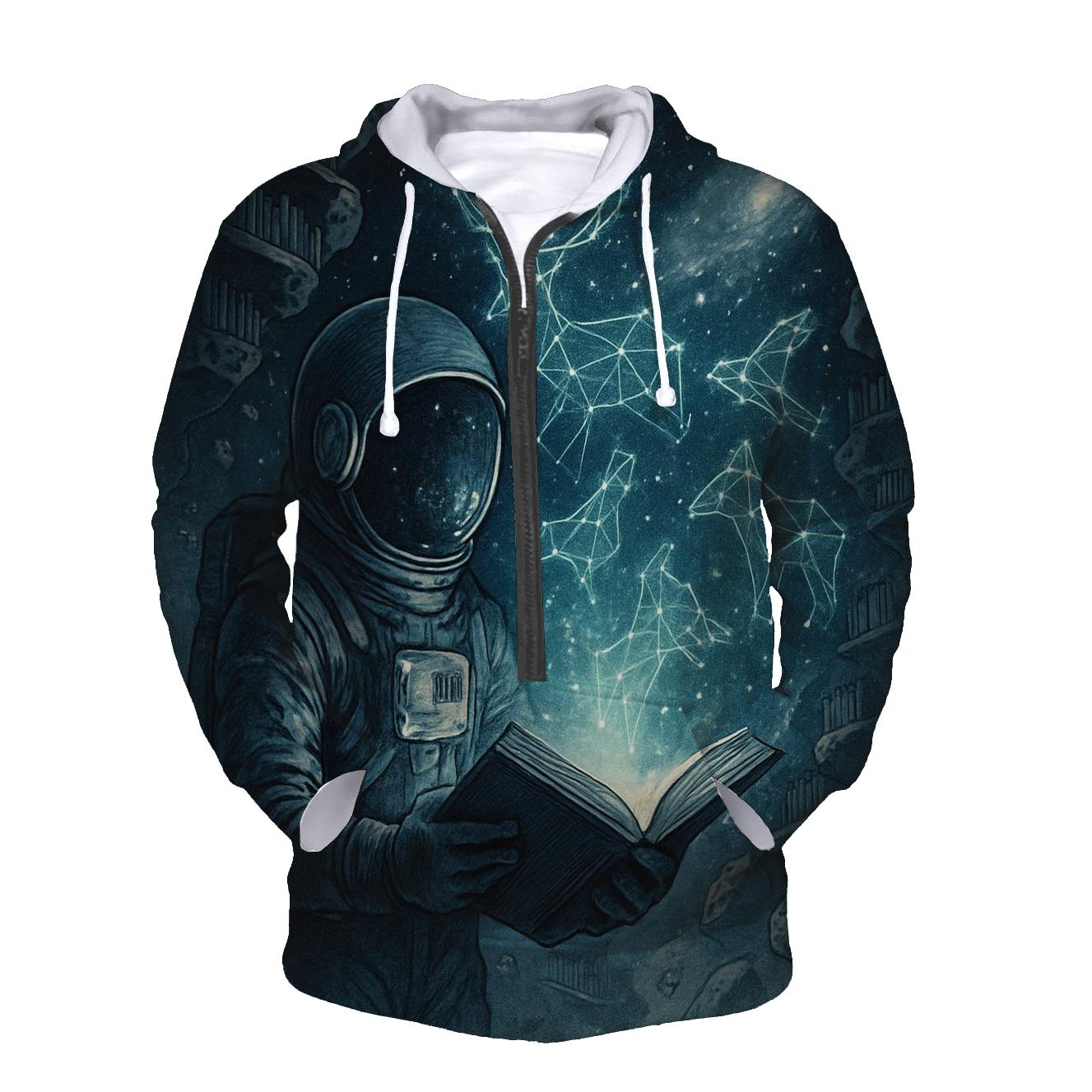 Library Of Living Constellations embroidered hoodies