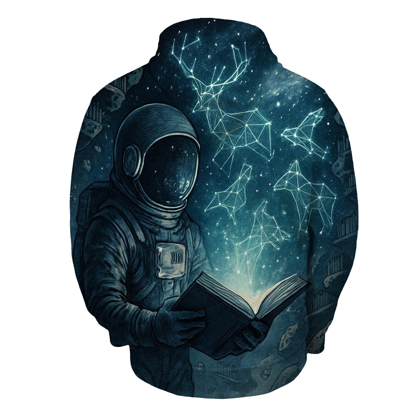Library Of Living Constellations embroidered hoodies