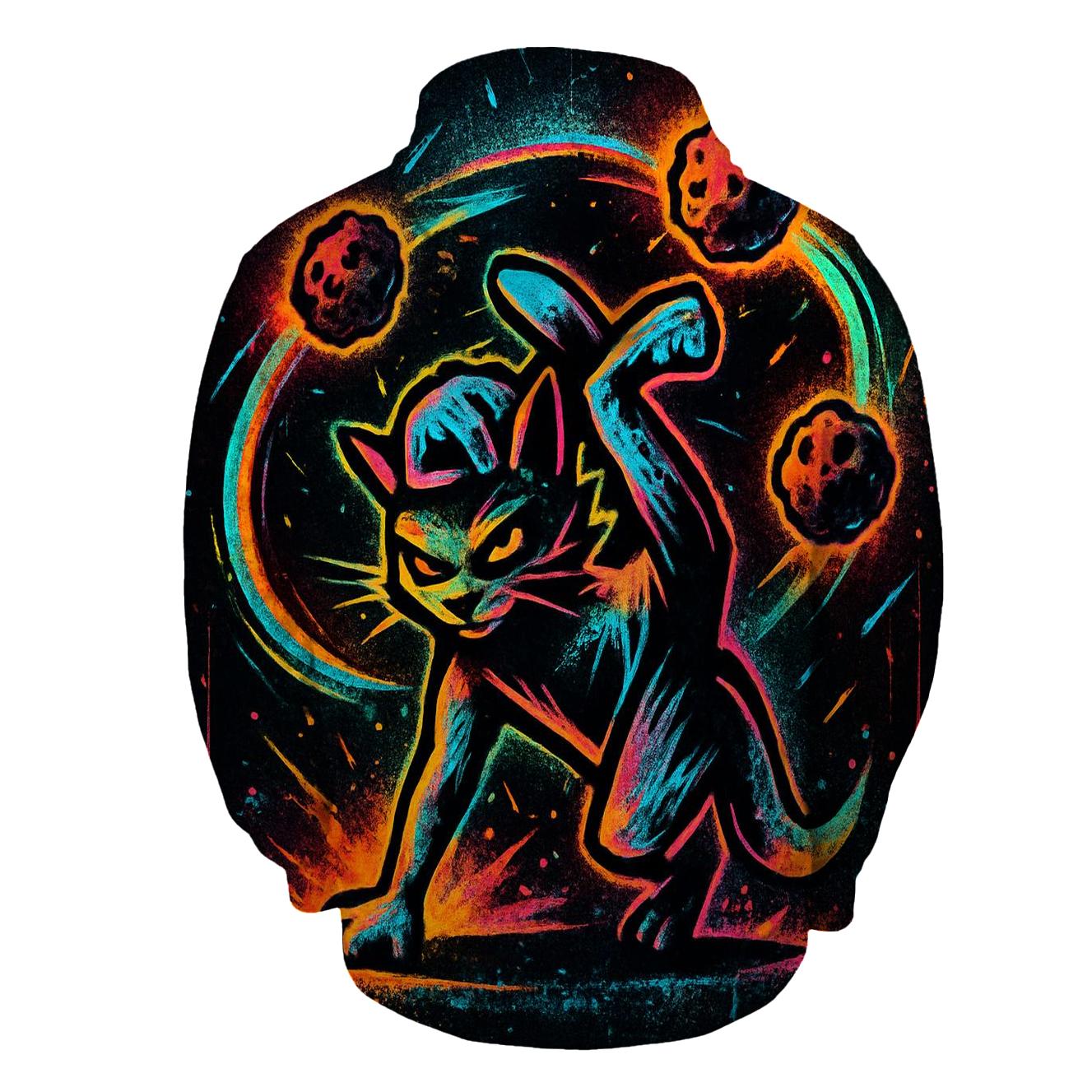 Graffiti Meteor Breakdancer Cat designer hoodies