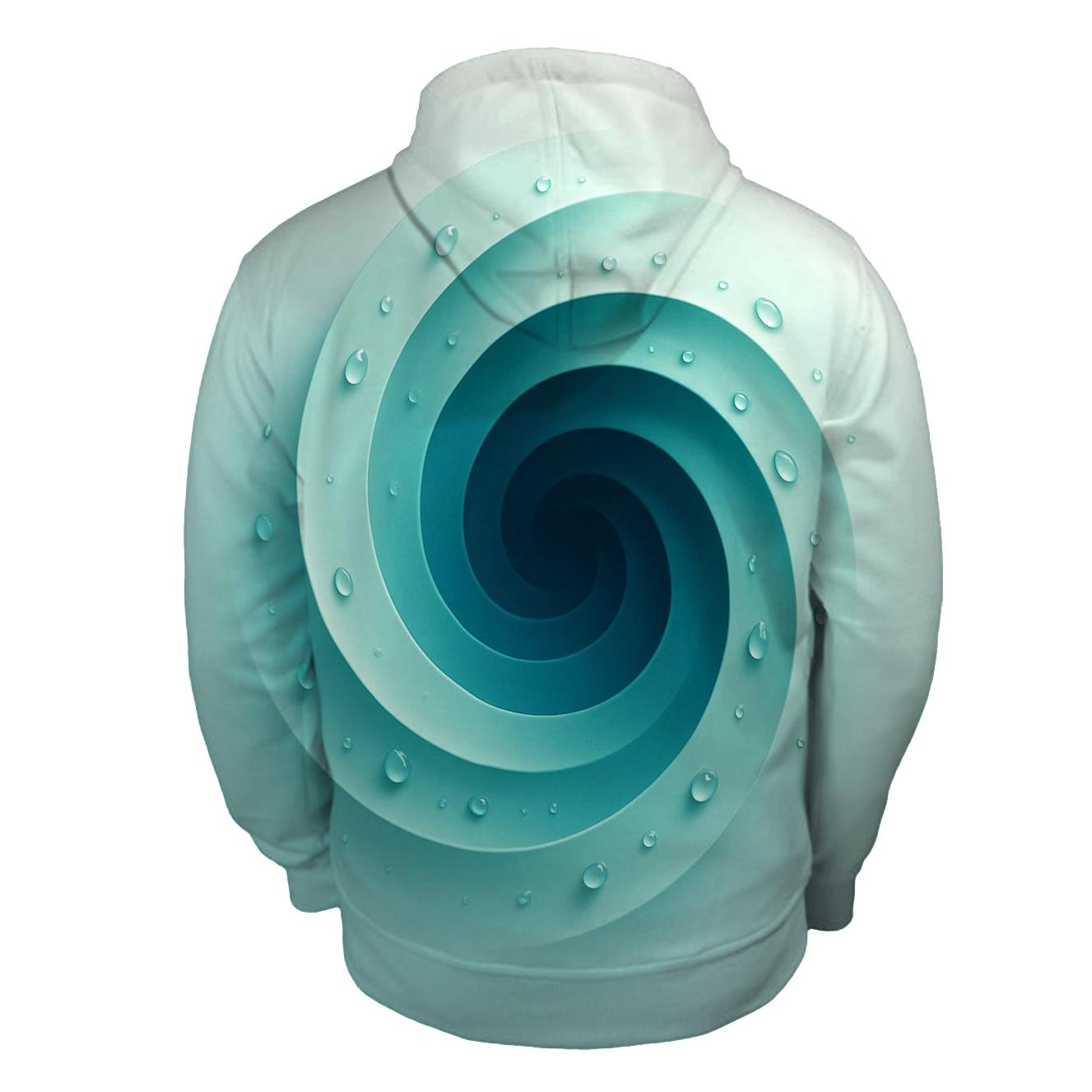 Teal Vortex Garden graphic hoodies