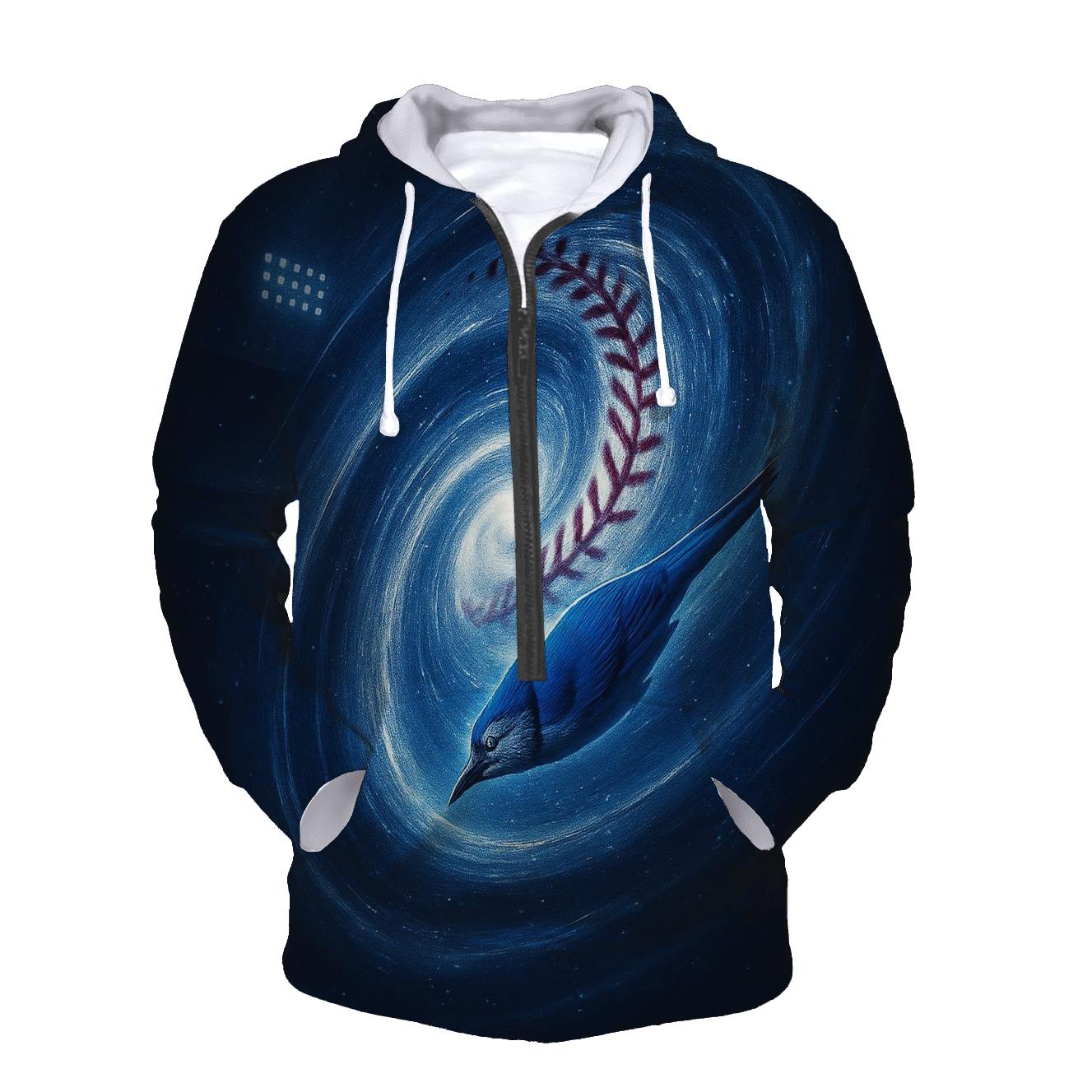 Blue Jays Gravity Stitch Spiral embroidered hoodies