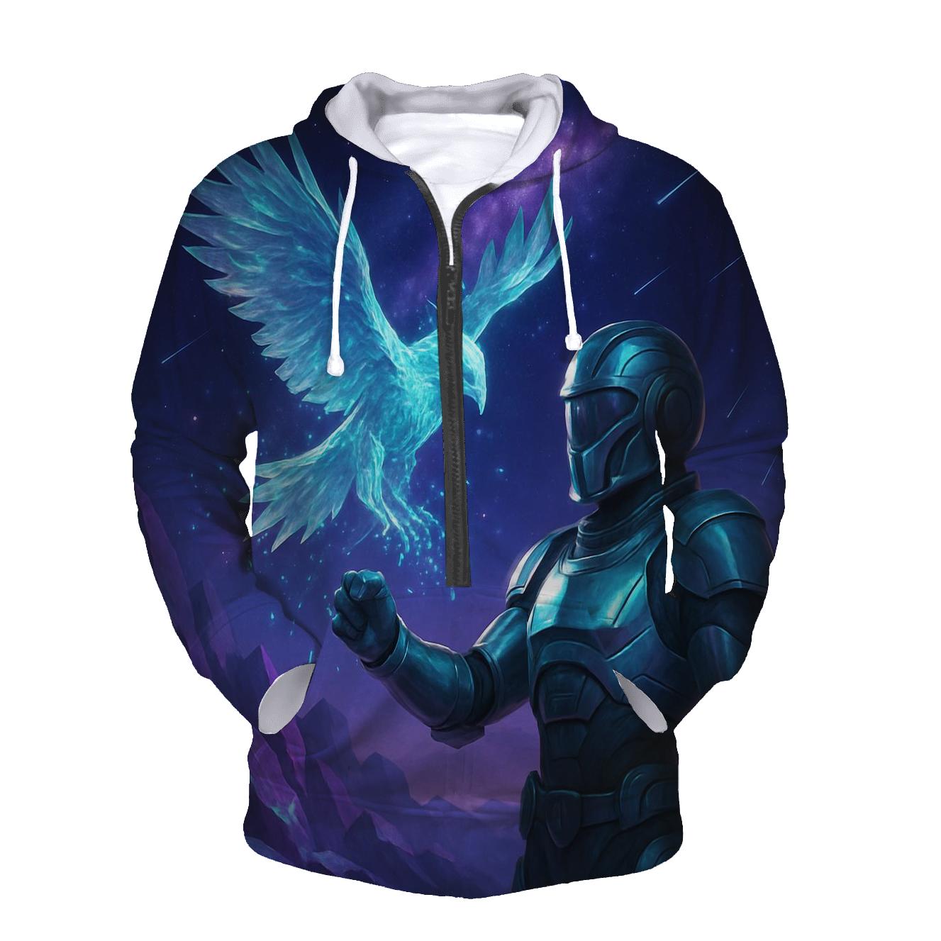 Crystal Comet Falconer embroidered hoodies