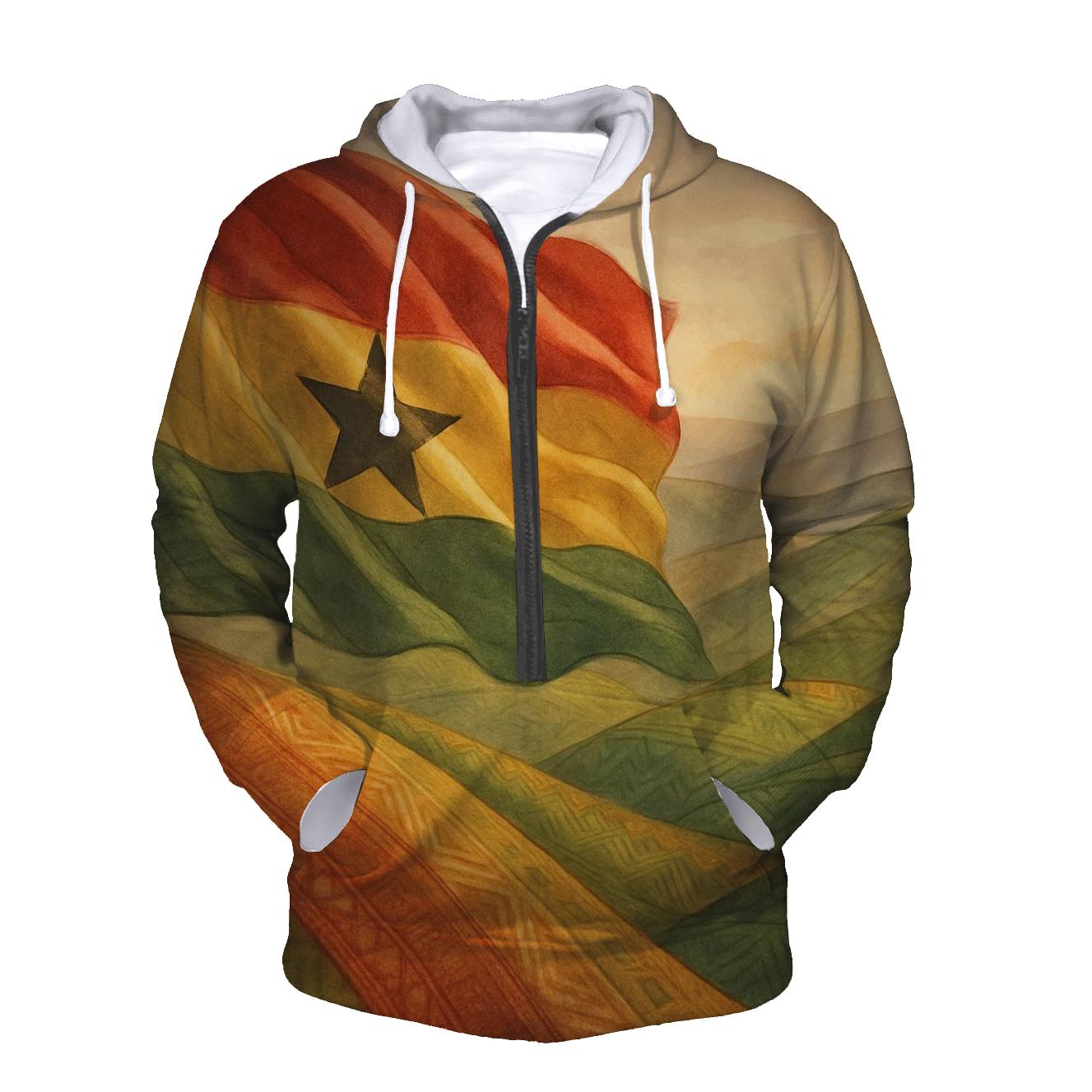 Kente Dawn Ghana embroidered hoodies