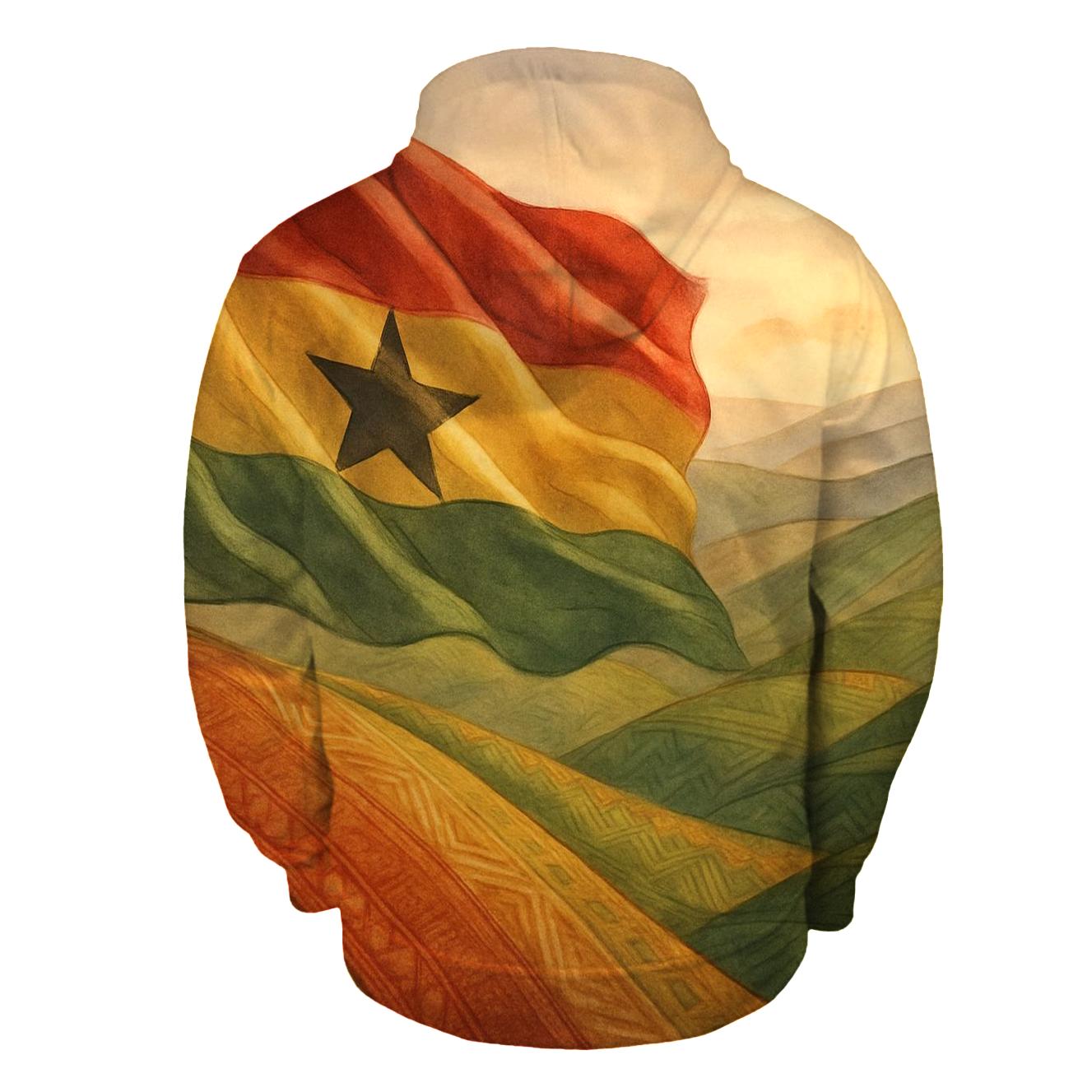 Kente Dawn Ghana embroidered hoodies