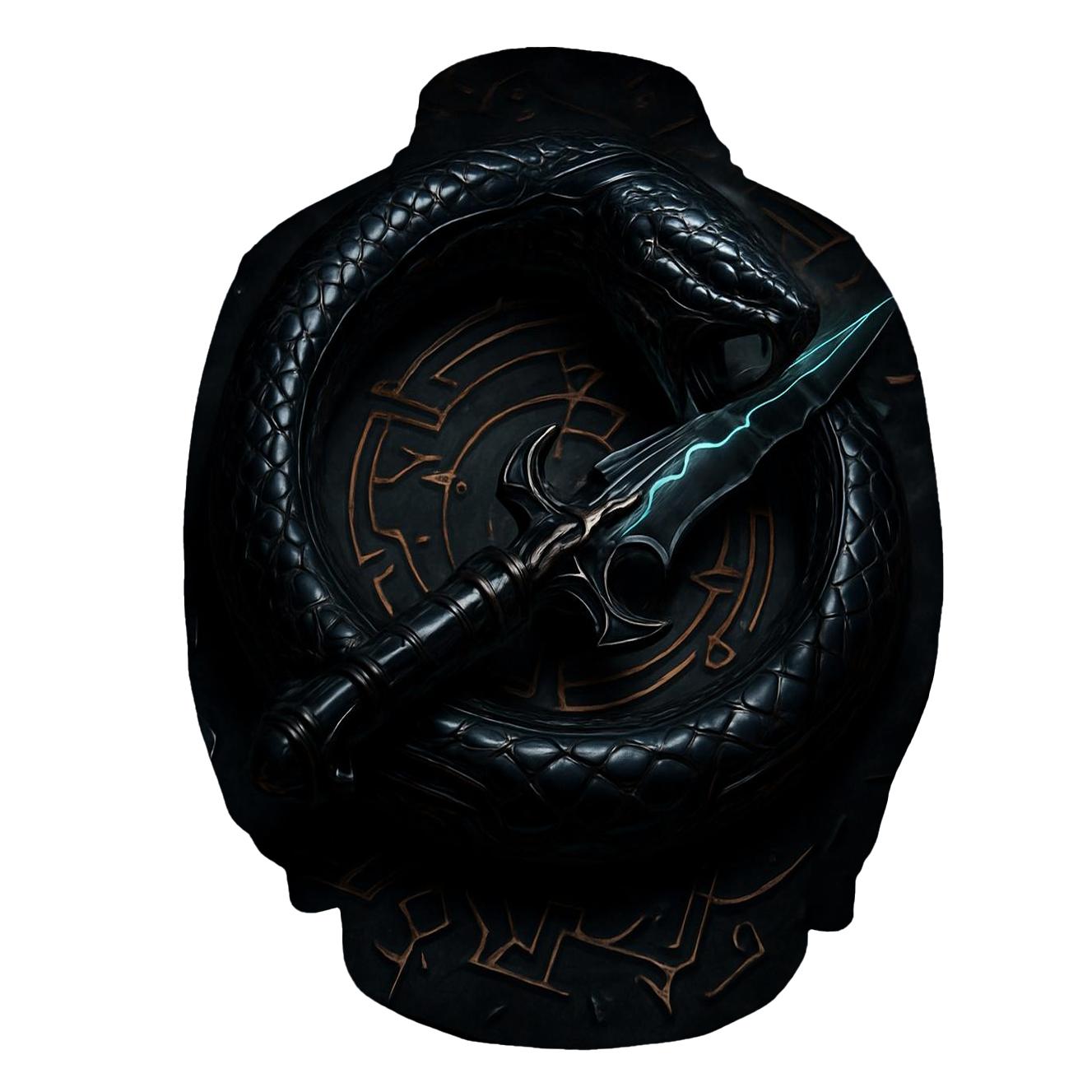 Obsidian Serpent Dagger Oath pullover hoodies