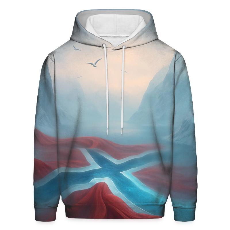 Aurora Fjords Norway premium hoodies