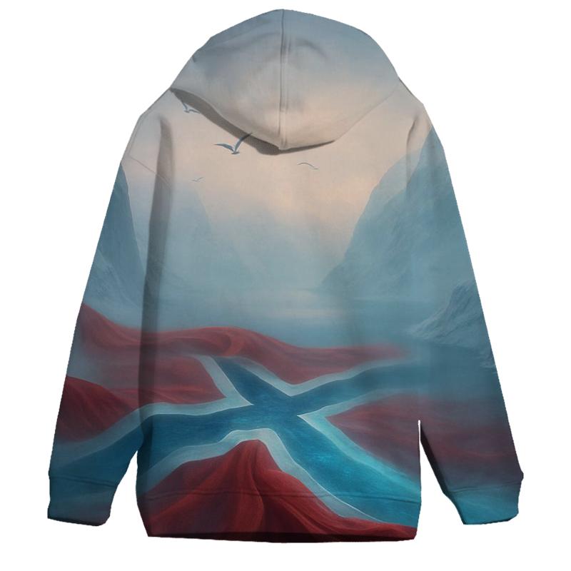 Aurora Fjords Norway premium hoodies