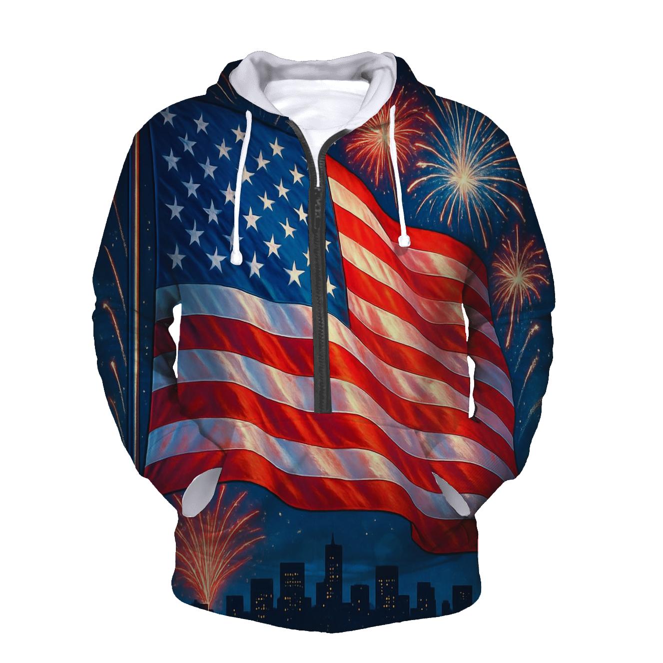Firework Skyline Flagburst hoodie styles