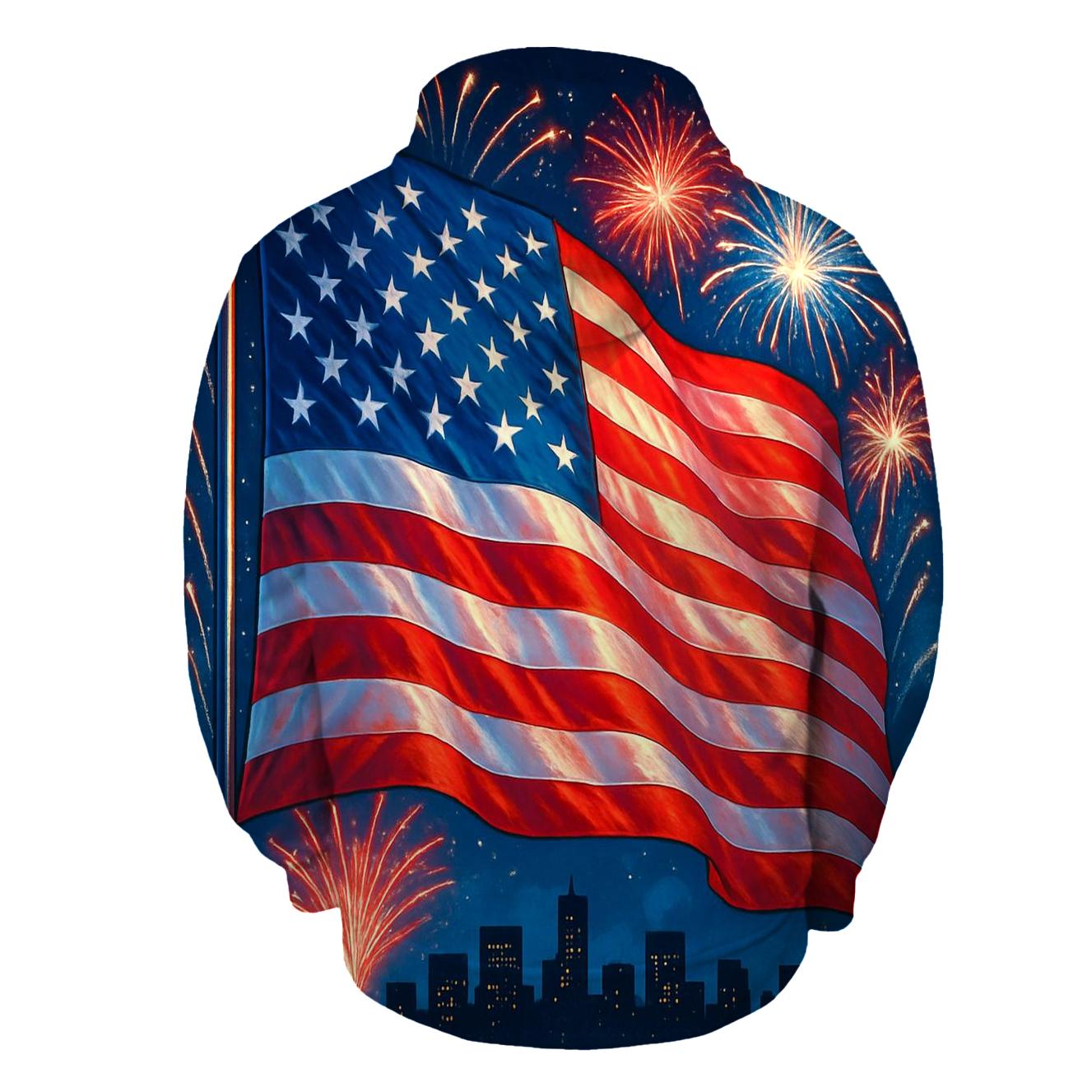 Firework Skyline Flagburst hoodie styles