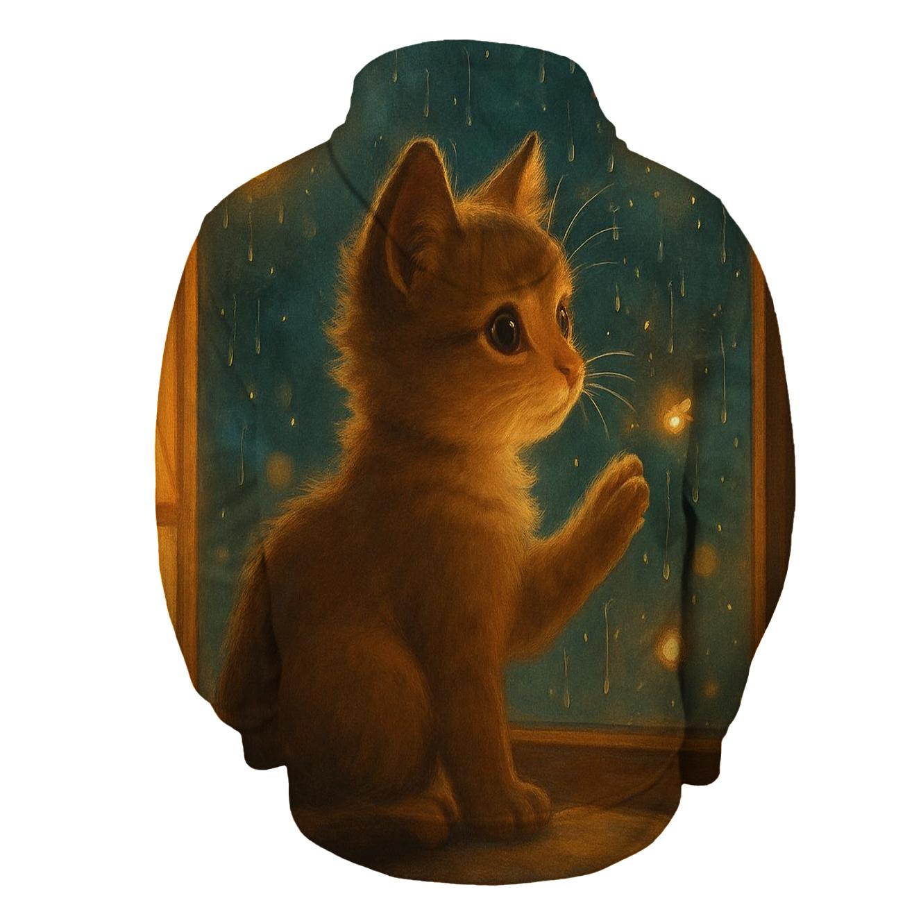 Rainy Window Paws And Fireflies hoodie trends