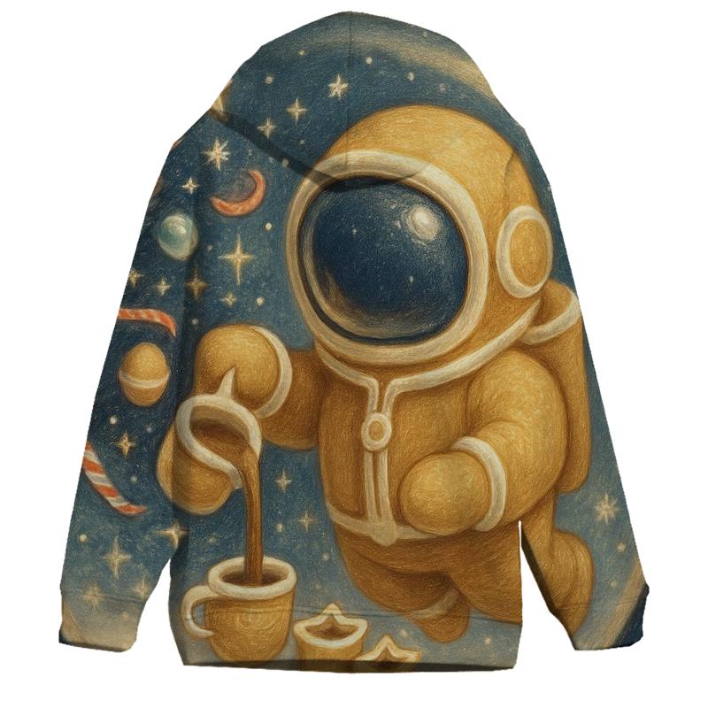 Gingerbread Astronaut Tea Party designer hoodies