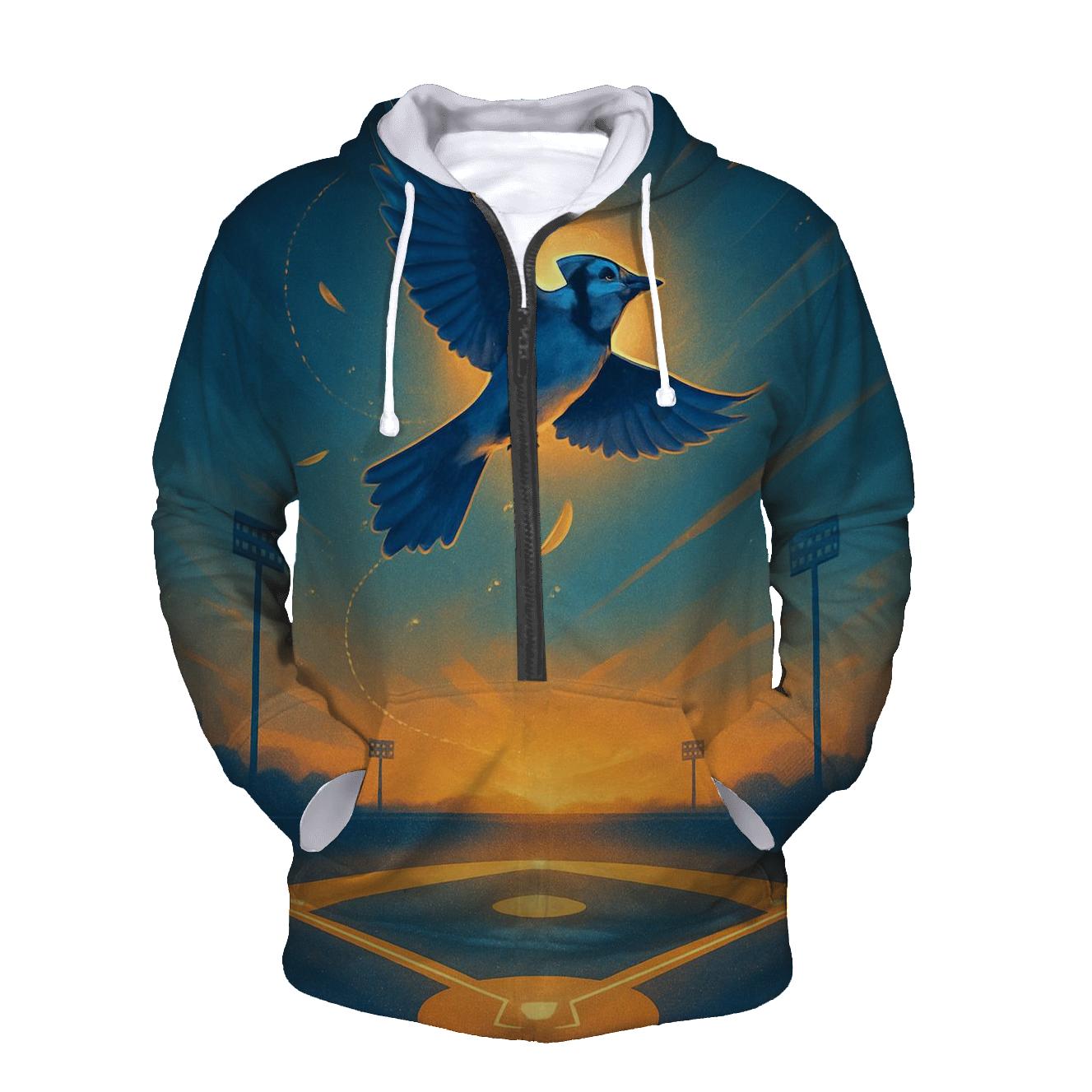 Diamond Horizon With Blue Jays Twilight Arc hoodies fashion