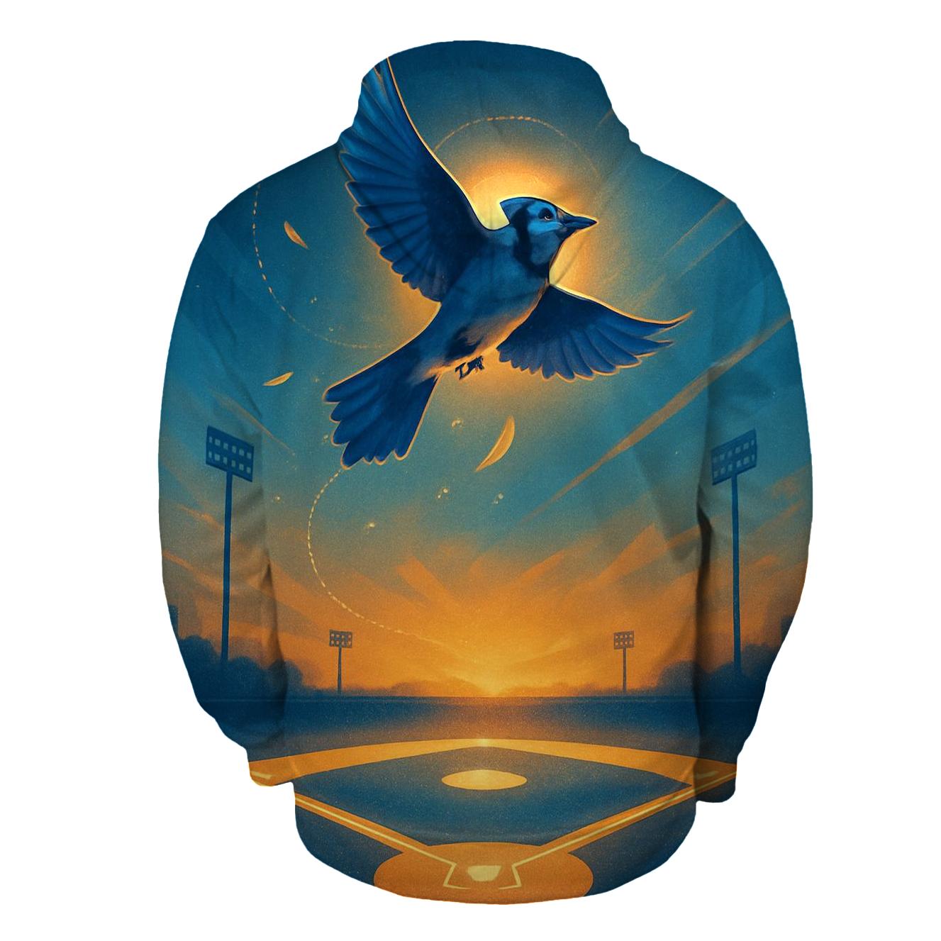 Diamond Horizon With Blue Jays Twilight Arc hoodies fashion