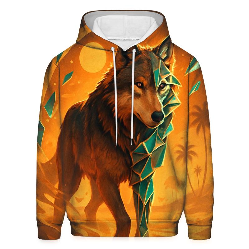 Desert Glass Mirage Wolf hoodie designs