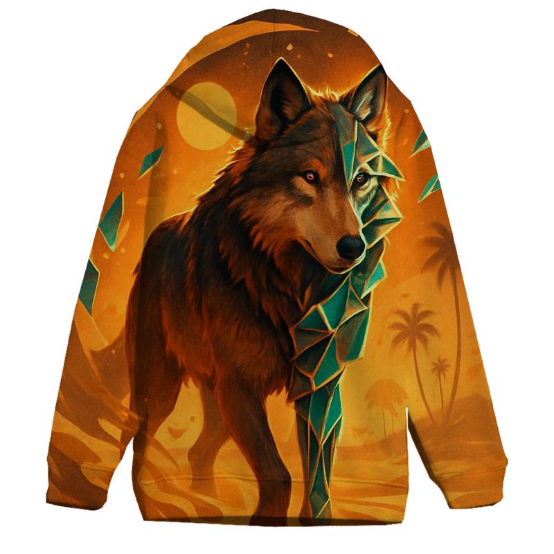 Desert Glass Mirage Wolf hoodie designs