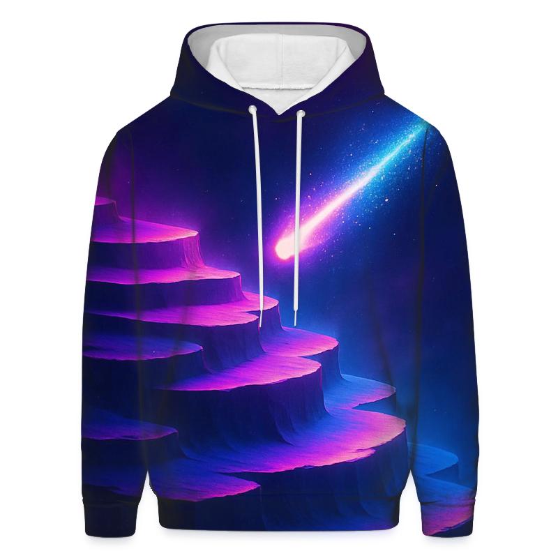 Neon Comet Terraces printed hoodies