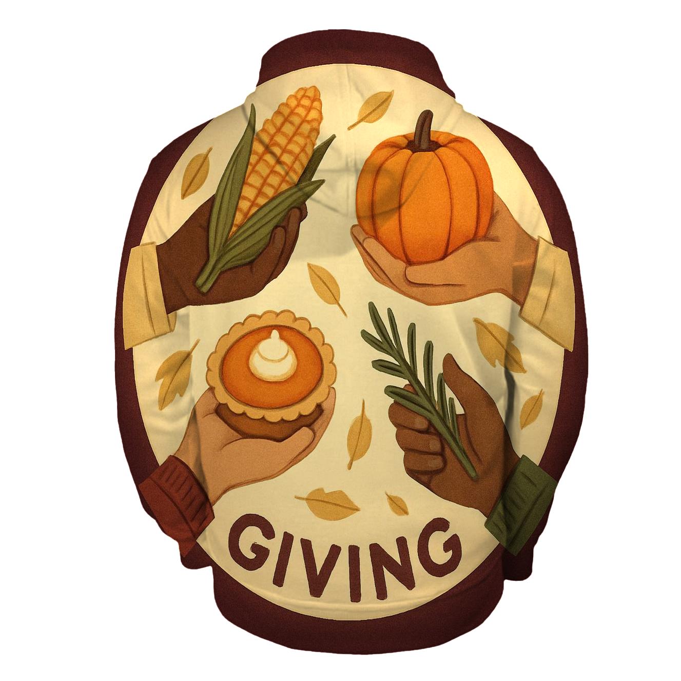 Harvest Wreath Of Shared Hands graphic hoodies