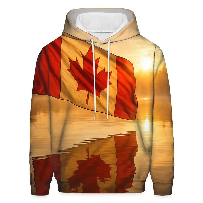 Crimson Maple Reflection Canada hoodie styles