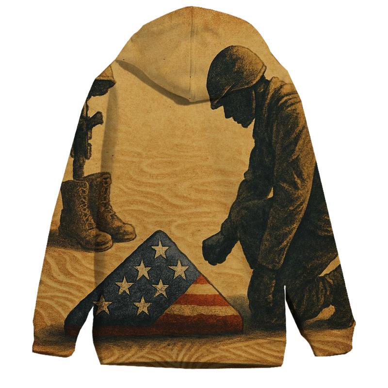Desert Oath Under Torn Stars heavyweight hoodies