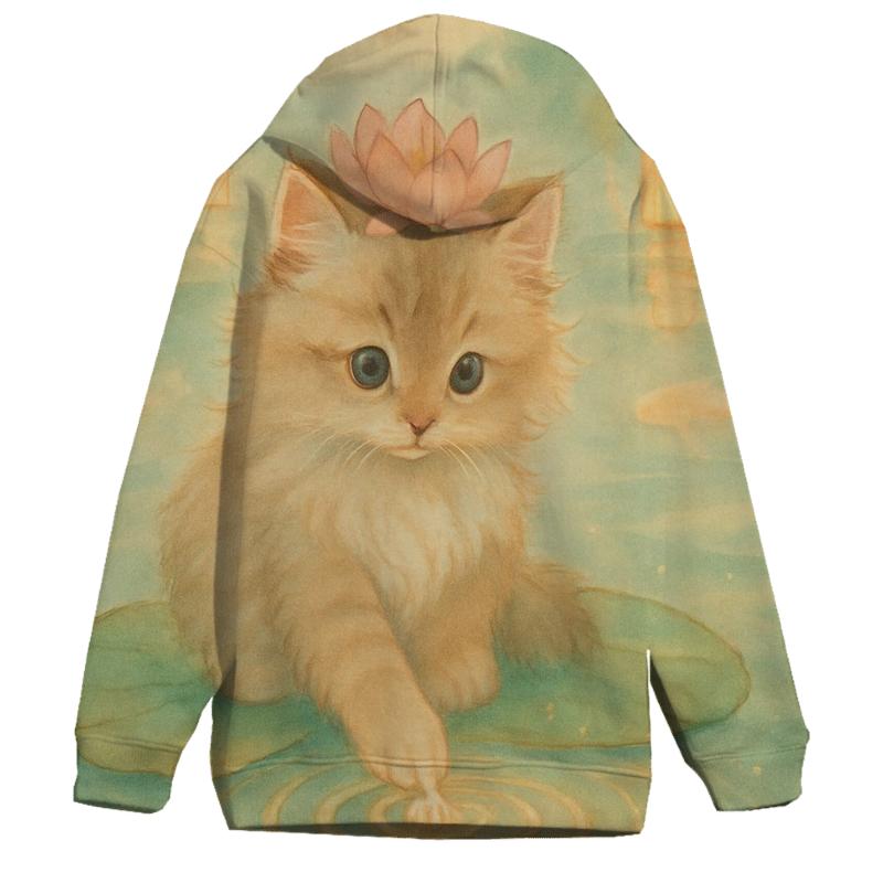Lantern Lake Lotus Cat hoodie styles