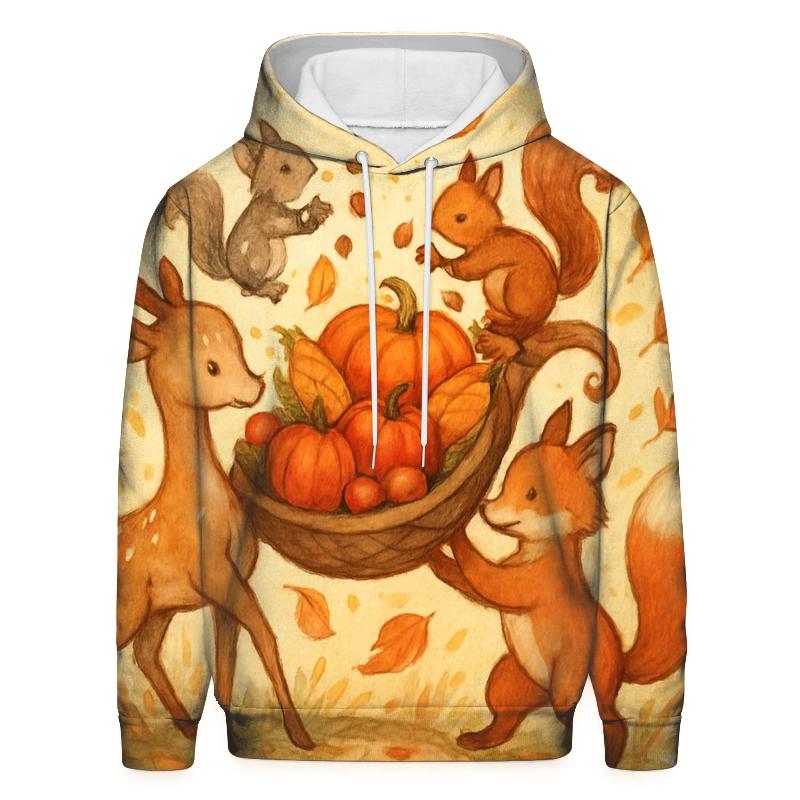 Autumn Meadow Cornucopia Parade zip-up hoodies