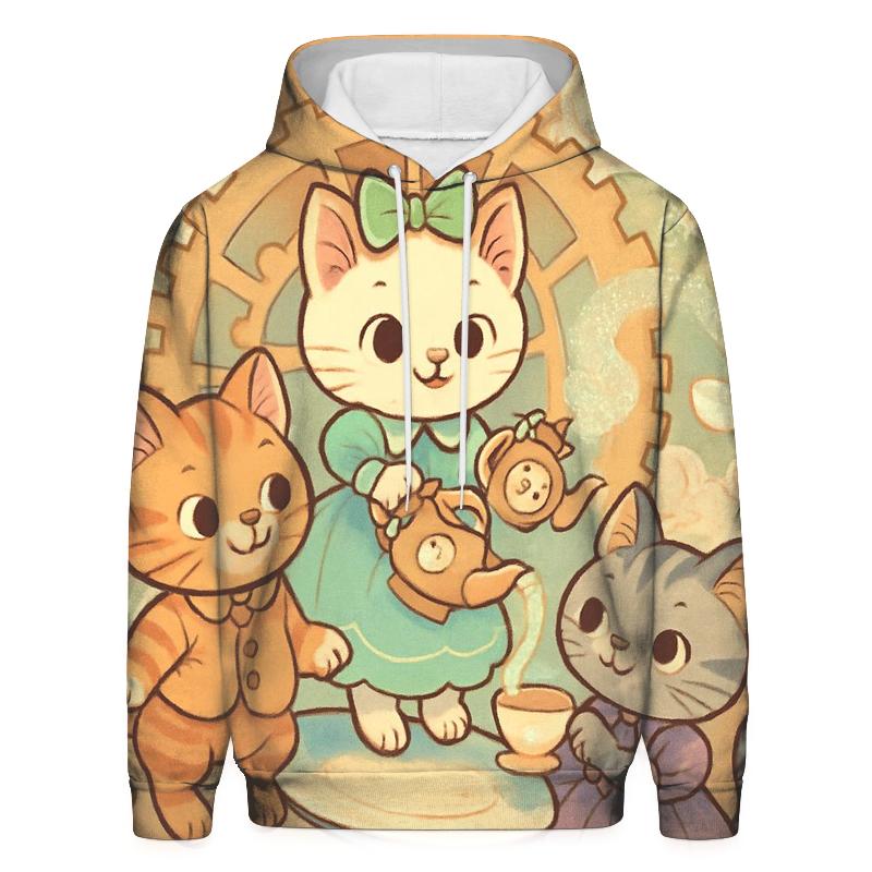 Clockwork Tea Party Kittens hoodies fashion