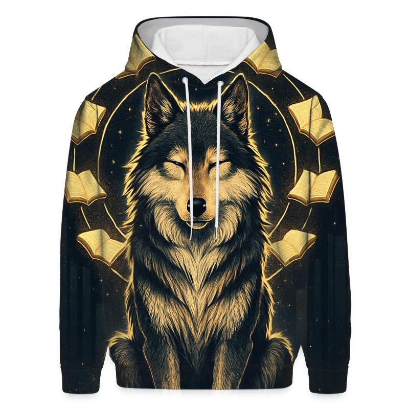 Celestial Library Spirit Wolf hoodie designs