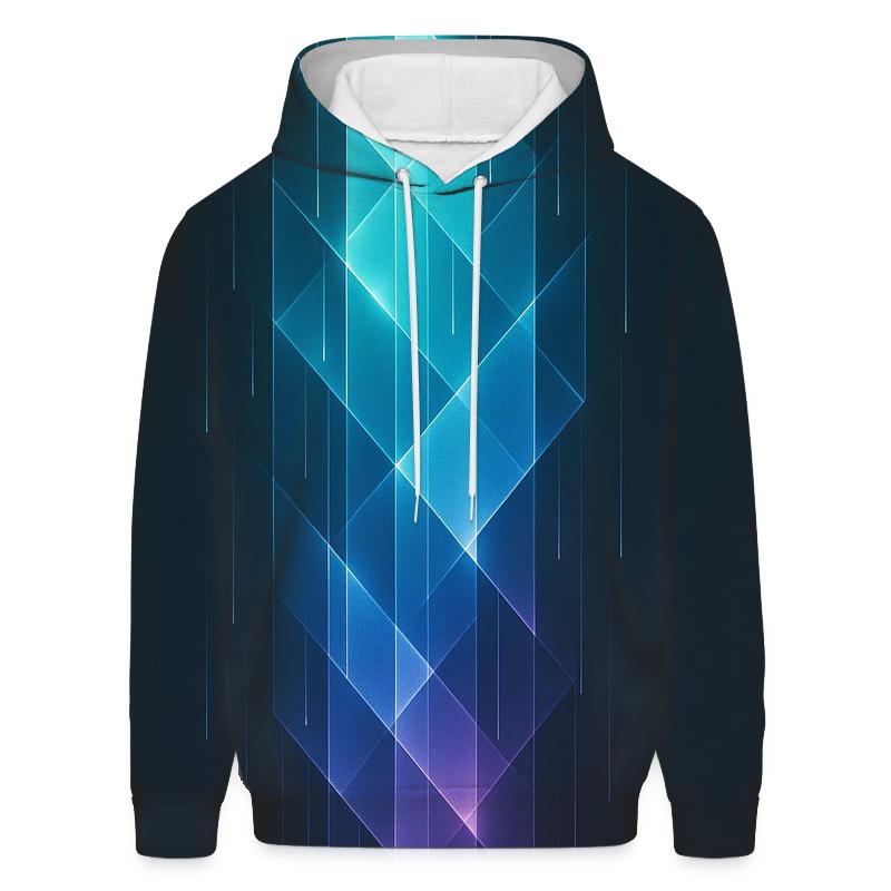 Indigo Prism Rainfall printed hoodies