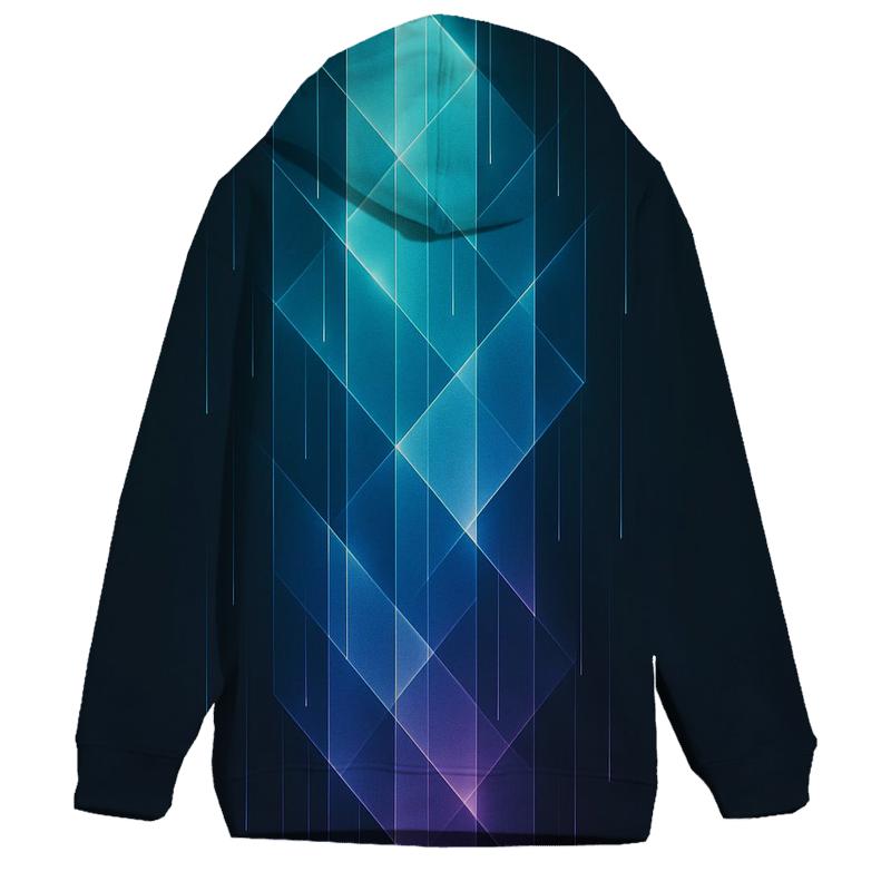 Indigo Prism Rainfall printed hoodies