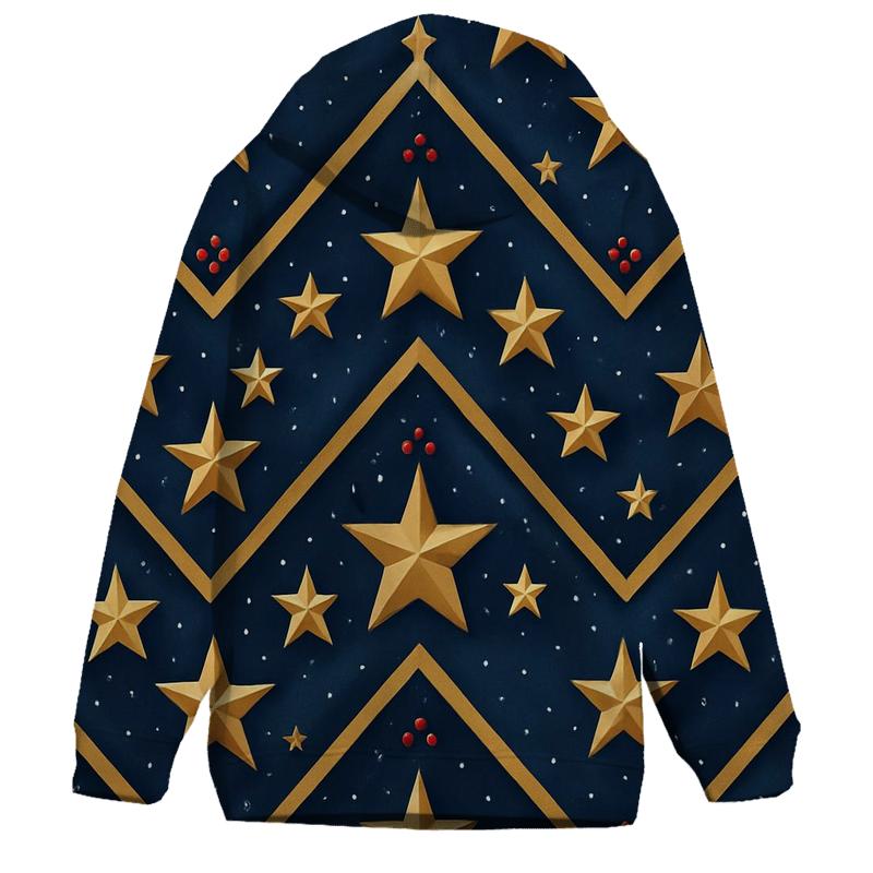 Gold Star Chevron On Navy Blue Background hoodies fashion