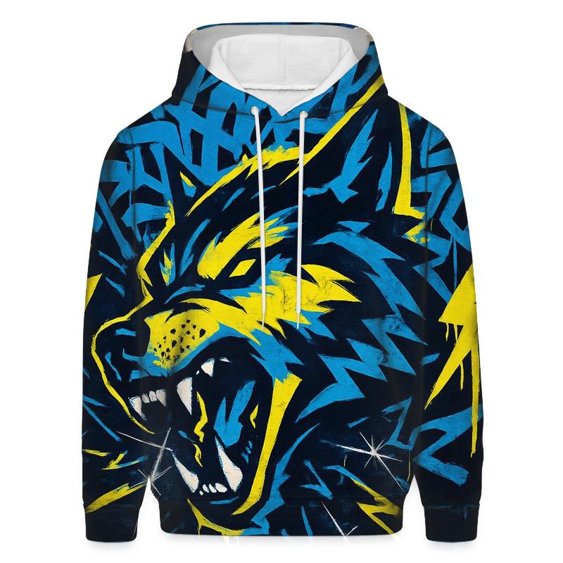 Graffiti Alley Thunder Wolf pullover hoodies