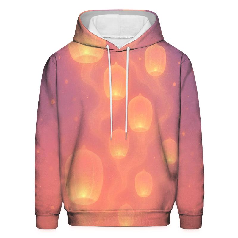 Coral Cloud Lanterns pullover hoodies