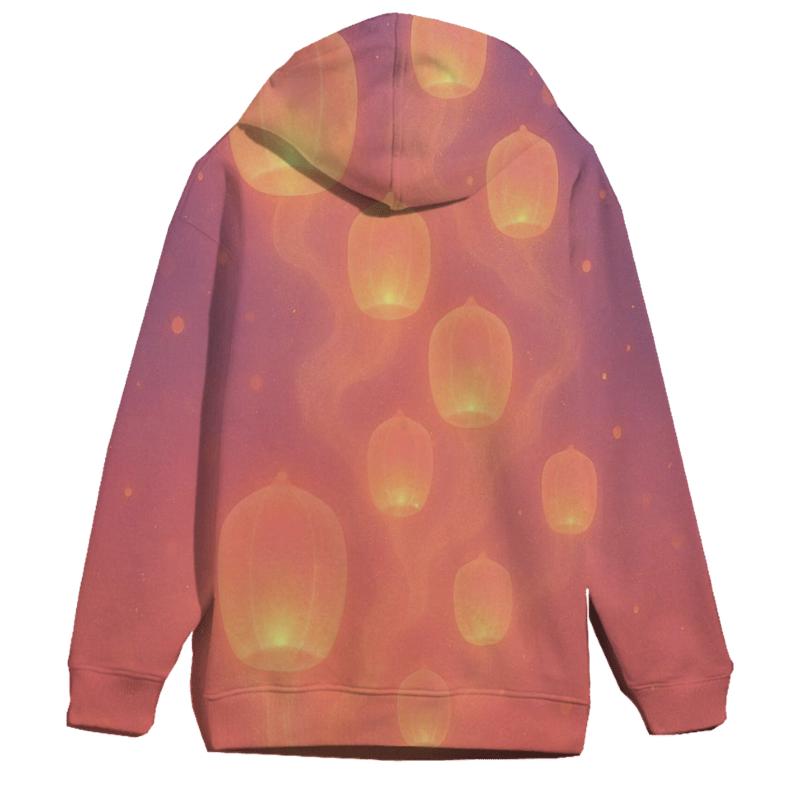 Coral Cloud Lanterns pullover hoodies